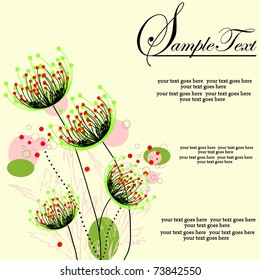 Abstract flowers background with place for your text