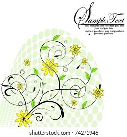Abstract flowers background with place for your text
