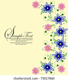 Abstract flowers background with place for your text