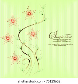 Abstract flowers background with place for your text