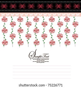 Abstract flowers background with place for your text