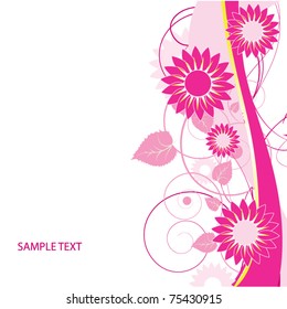 Abstract flowers background with place for your text