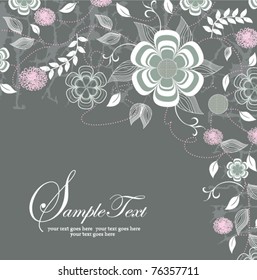 Abstract flowers background with place for your text
