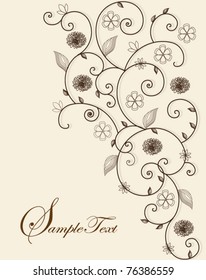 Abstract flowers background with place for your text
