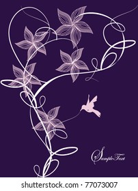 Abstract flowers background with place for your text