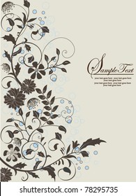 Abstract flowers background with place for your text