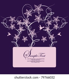 Abstract flowers background with place for your text