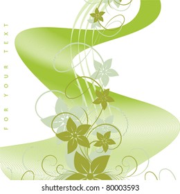 Abstract flowers background with place for your text