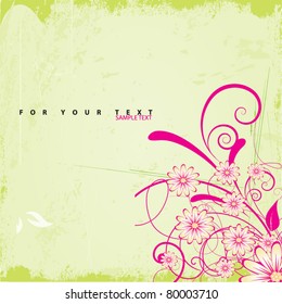 Abstract flowers background with place for your text