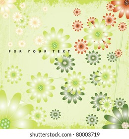 Abstract flowers background with place for your text