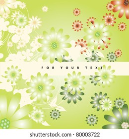 Abstract flowers background with place for your text