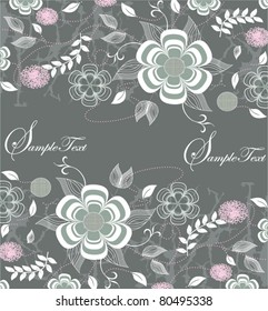 Abstract flowers background with place for your text