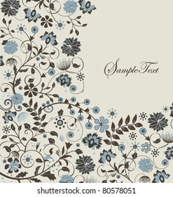 Abstract flowers background with place for your text
