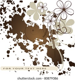 Abstract flowers background with place for your text