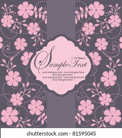 Abstract flowers background with place for your text, invitation card