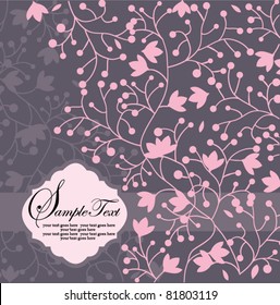 Abstract flowers background with place for your text, invitation card