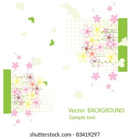 Abstract flowers background with place for your text