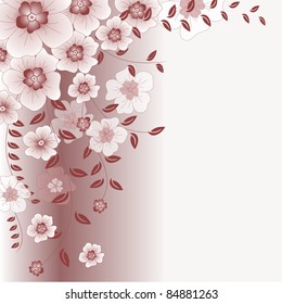 Abstract flowers background with place for your text