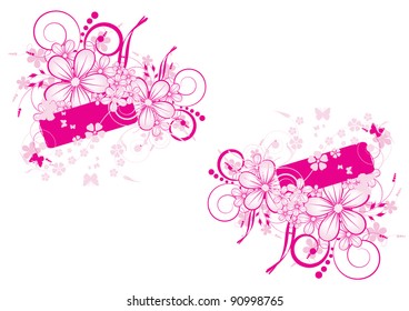 Abstract flowers background with place for your text