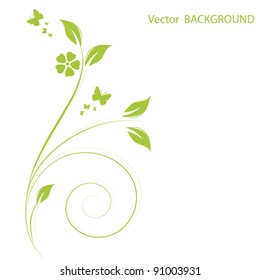 Abstract flowers background with place for your text