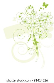 Abstract flowers background with place for your text