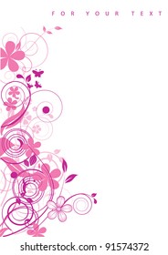 Abstract flowers background with place for your text