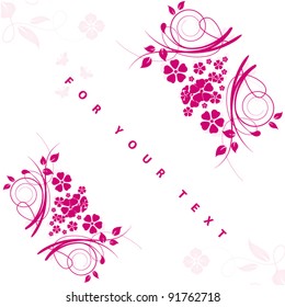 Abstract flowers background with place for your text