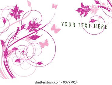 Abstract flowers background with place for your text