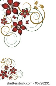 Abstract flowers background with place for your text