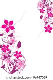 Abstract flowers background with place for your text