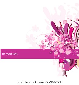 Abstract flowers background with place for your text