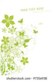 Abstract flowers background with place for your text