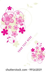 Abstract flowers background with place for your text
