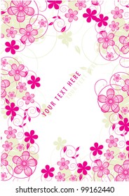 Abstract flowers background with place for your text