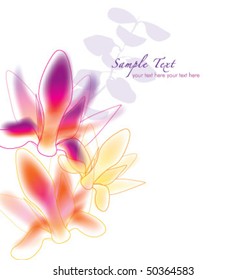 abstract flowers background template