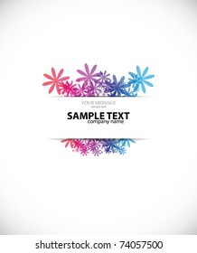 Abstract Flowers background vector