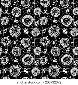 Abstract flowers background. Vector illustration.