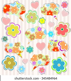 Abstract flowers background vector illustration