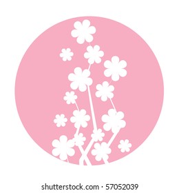 Abstract flowers background. Vector illustration