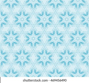 abstract flowers. blue. Seamless vector illustration. to design greeting cards, backgrounds, wallpaper, interior design.