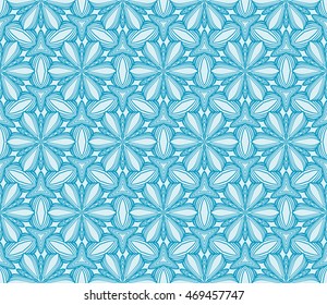 abstract flowers. blue. Seamless vector illustration. to design greeting cards, backgrounds, wallpaper, interior design.