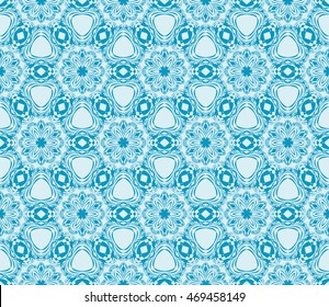 abstract flowers. blue. Seamless vector illustration. to design greeting cards, backgrounds, wallpaper, interior design.