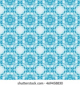 abstract flowers. blue. Seamless vector illustration. to design greeting cards, backgrounds, wallpaper, interior design.