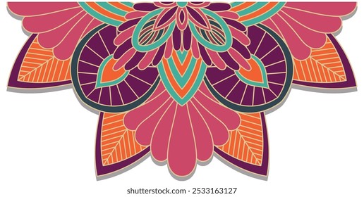 Abstract flowers for decorating cards, abstract pattern, isolated on white.