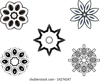 abstract flowers for decoration