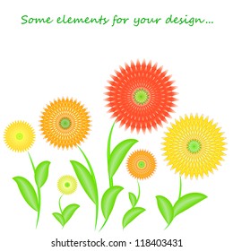 Abstract flowers. An element for your design. Vector. eps 8