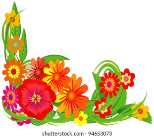 Abstract flowers, file EPS.8 illustration.