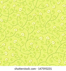 abstract flowers floral light green seamless