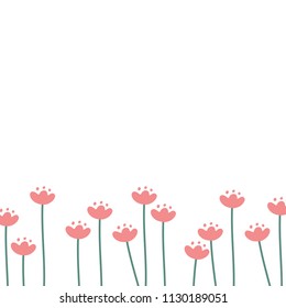 Abstract flowers and floral wallpaper background.Drawing and doodle style.Background texture.Vector illustration.