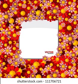 Abstract flowers frame